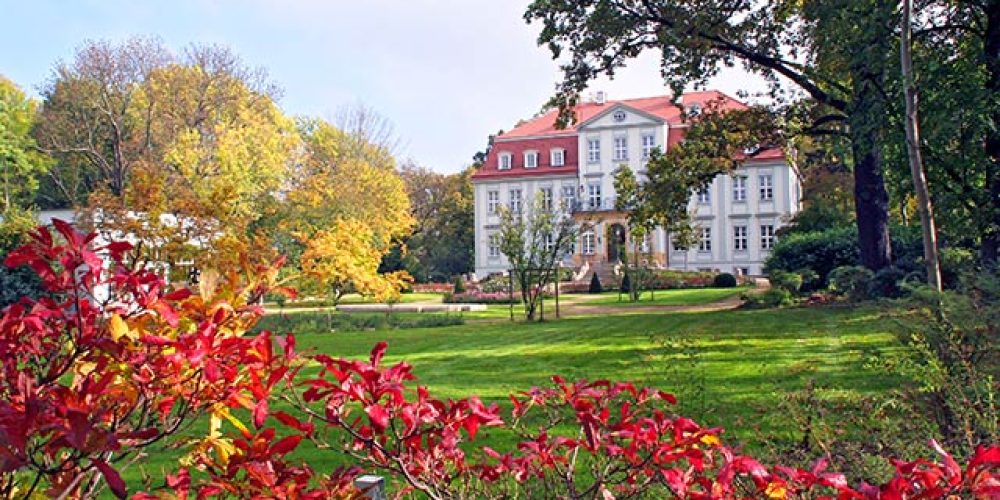 Schloss Güldengossa in Herbstfarben