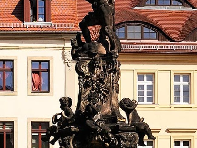 Der Herkulesbrunnen in Zittau