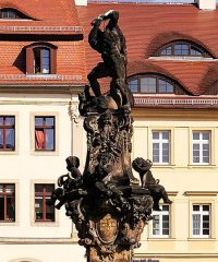 Der Herkulesbrunnen in Zittau