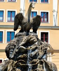 Der Schwanenbrunnen in Zittau